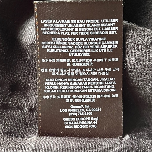 Guess Sweetheart Satin Black Cocktail Dress Eyelash Lace Overlay Evening Sz 4 - Picture 7 of 16